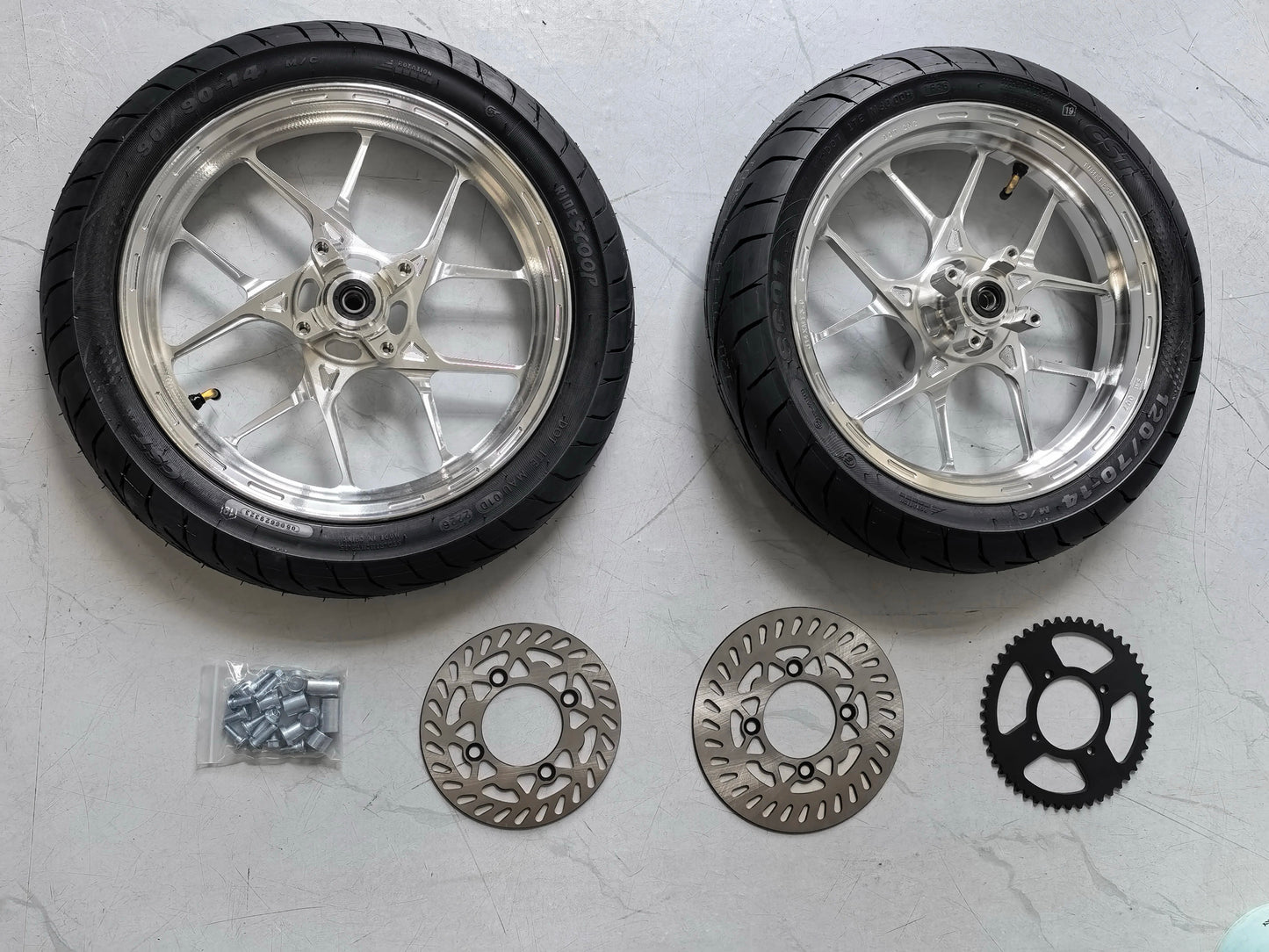 CNC Chrome Tuttio/Yozma Supermoto Set
